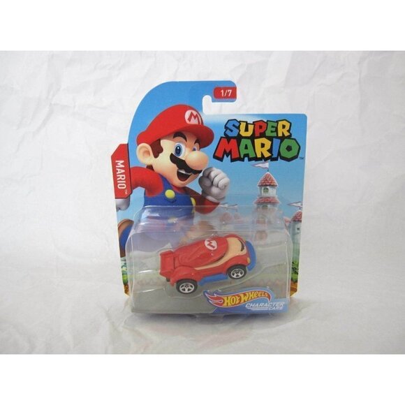 2017 New Sealed Super Mario Mario Hot Wheels Character Cars (1/7) - Picture 1 of 6